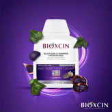 شامپو BIOXCIN مدل Black garlic مخصوص ریزش مو، تقویت ریشه مو و مناسب برای همه انواع مو