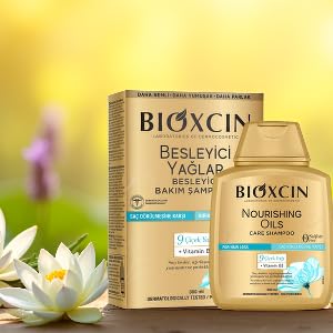 شامپو BIOXCIN مدل Nourishing oils مخصوص ریزش مو، تقویت و بازسازی موهای آسیب دیده