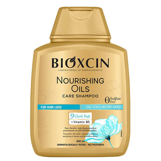 شامپو BIOXCIN مدل Nourishing oils مخصوص ریزش مو، تقویت و بازسازی موهای آسیب دیده