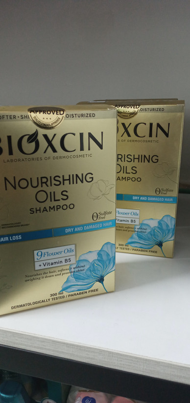 شامپو BIOXCIN مدل Nourishing oils مخصوص ریزش مو، تقویت و بازسازی موهای آسیب دیده