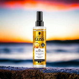 اسپری موی دوفاز GLISS مدل OIL NUTRITIVE جهت درخشندگی و استحکام مو حاوی امگا ۹ و روغن مارولا